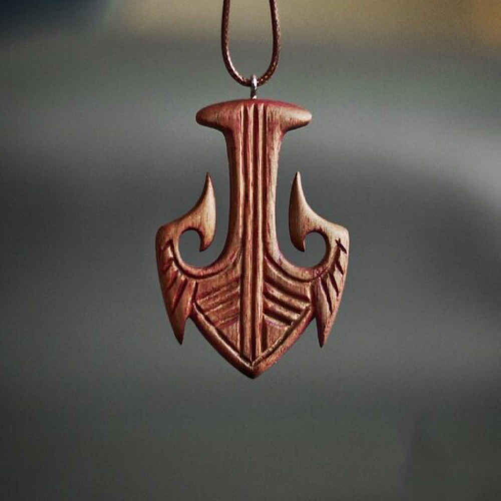 Wooden Necklace Handcrafted with Artistic Style Hook