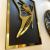 Modern 3-Piece Wall Clock Set Butterfly