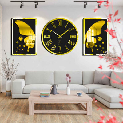 Modern 3-Piece Wall Clock Set Carolyn