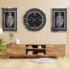 Islamic 3-Piece Wall Clock Set Featuring Bismillahir Rahmanir Raheem