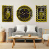 Islamic 3-Piece Wall Clock Set Featuring Bismillahir Rahmanir Raheem