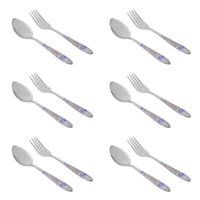 Spoon and Fork Flatware Set Dishwasher Safe – Set of 12