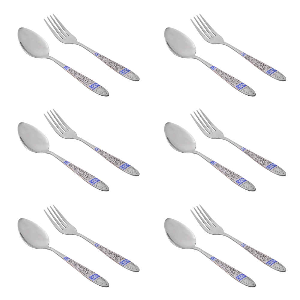 Spoon and Fork Flatware Set Dishwasher Safe – Set of 12