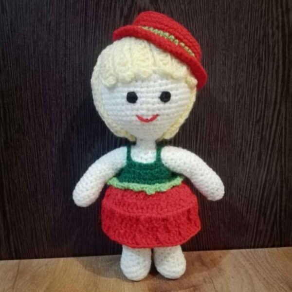 Amigurumi Handmade Crochet Stuffed Doll – Dokhtarak | Soft Plush Toy