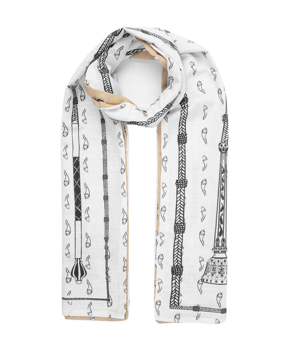 Traditional Shawl for Women Double Sided Cotton Model Fish