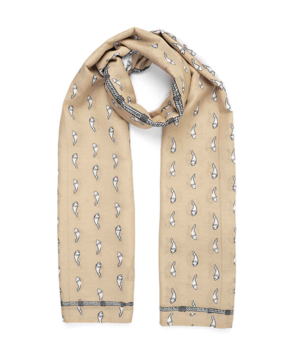 Traditional Shawl for Women Double Sided Cotton Model Fish