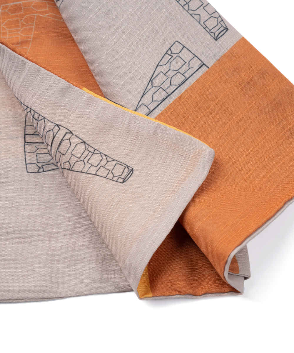 Printed Shawl for Women Double Sided Artistic Gray