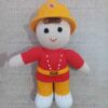 Amigurumi Handmade Crochet Stuffed Doll – Firefighter | Soft Plush Toy