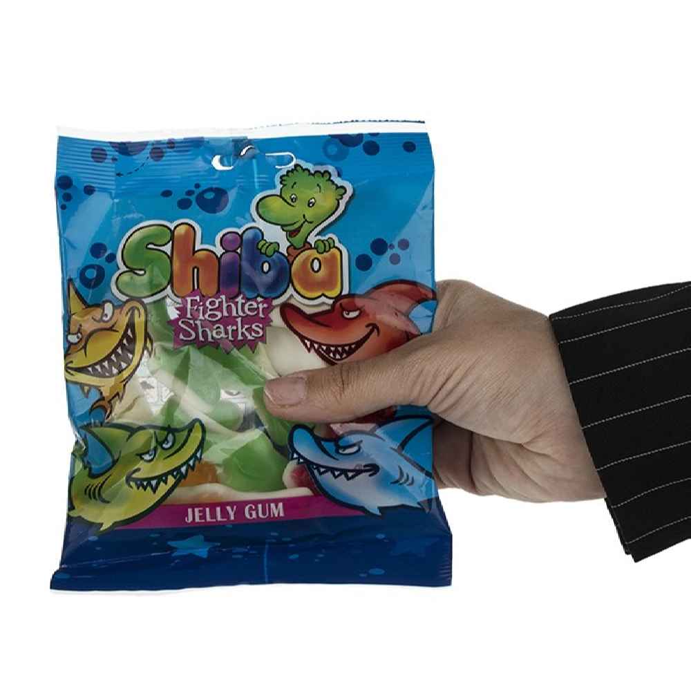 Halal Gummy Candy – Soft Jelly Gummies in Fighter Sharks Shape – Shiba (30-Pack)