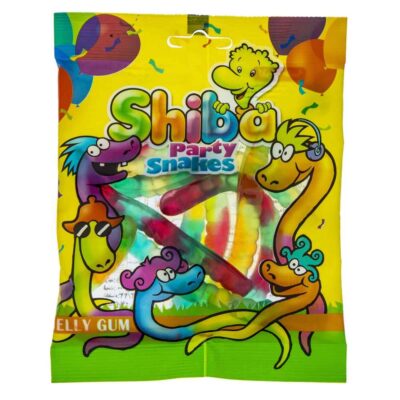 Halal Gummy Candy – Soft Jelly Gummies in Party Snakes Shape – Shiba (30-Pack)