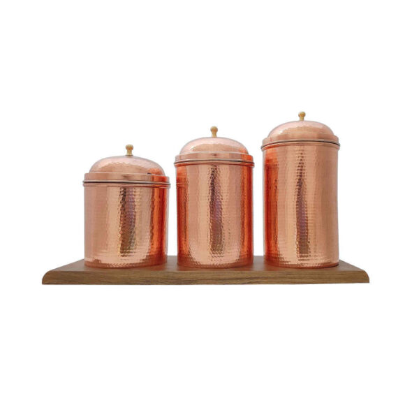 Copper Canister Jar Handcrafted to Enhance your Kitchen Hammered