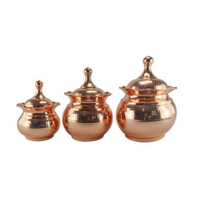 Handcrafted Copper Storage Jar – Ideal for Kitchen Organization – Hammered