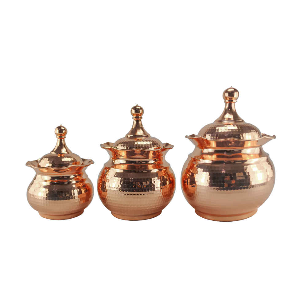 Handcrafted Copper Storage Jar - Ideal for Kitchen Organization - Hammered