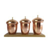 Copper Canister Jar Handcrafted to Enhance your Kitchen Hammered Set of 3