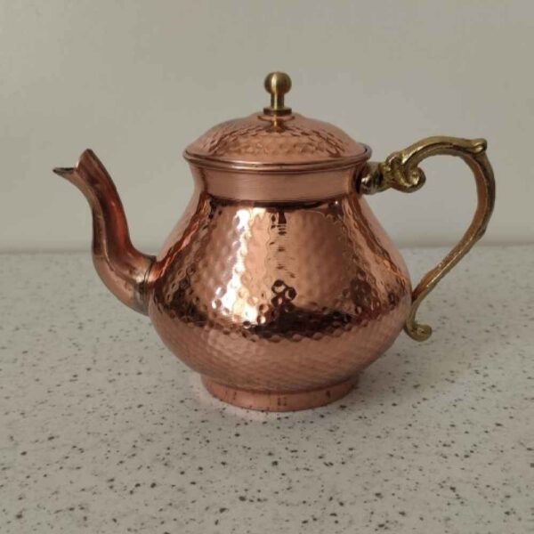Persian Copper Teapot Handcrafted and Hammered Foad