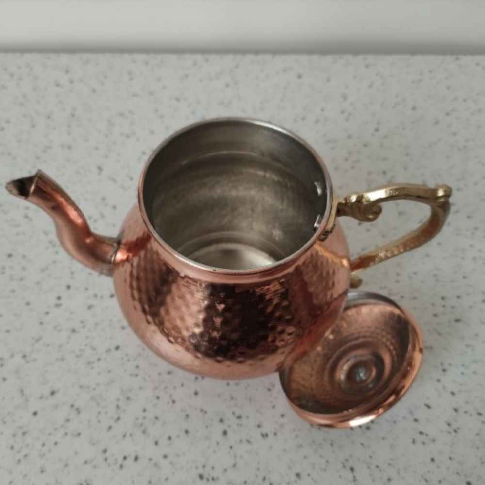 Persian Copper Teapot Handcrafted and Hammered Foad