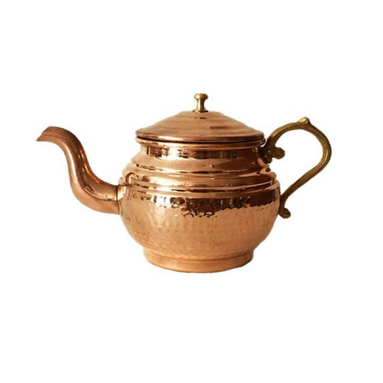 Copper Teapot Handcrafted Using Hammering Technique Model Yara