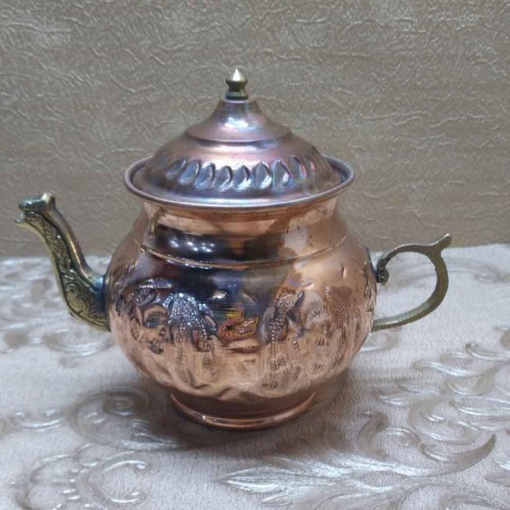 Persian Copper Teapot Handcrafted and Hammered Sushian