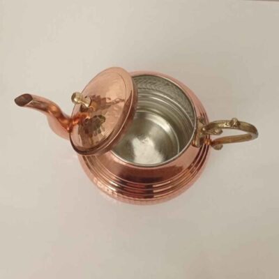 Persian Copper Teapot Handcrafted and Hammered Topi