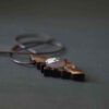 Carved Wood Pendant with Agate Gemstone Handcrafted Artistic Chakameh