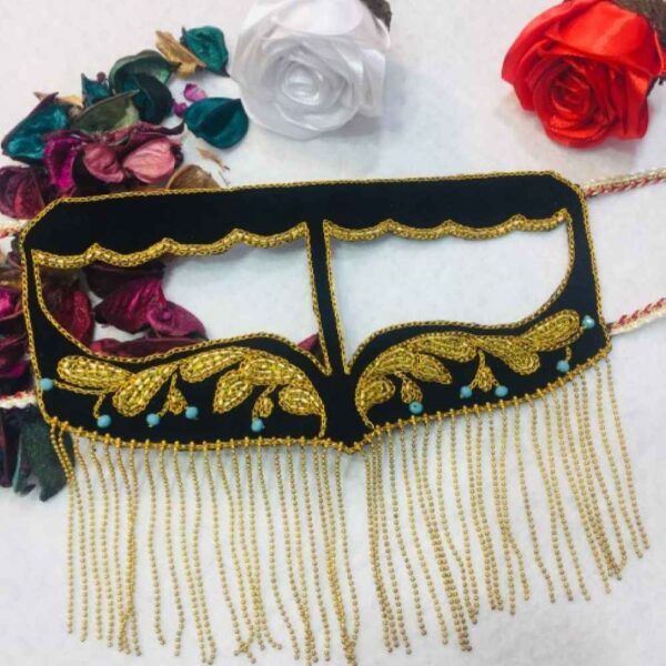 Handcrafted Embroidered Battoulah Mask - Gulf Burqa Asa Model