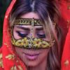 Handcrafted Embroidered Battoulah Mask - Gulf Burqa Katayoon