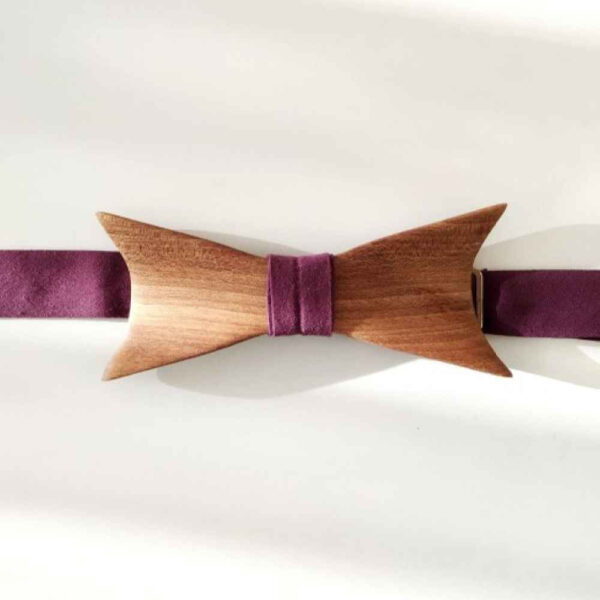 Handcrafted Wooden Bow Tie - Elegant Sepehr Model