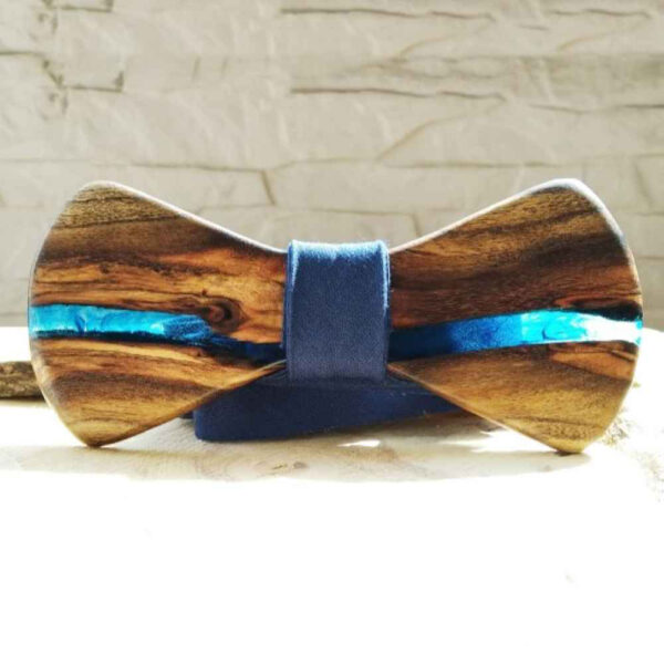 Handcrafted Wooden Bow Tie - Elegant Shamim Model
