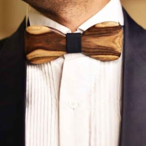 Handmade Wooden Bow Tie Model Voria