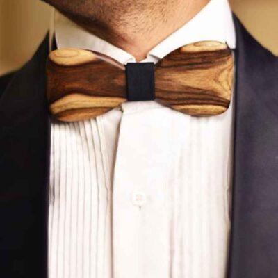 Handcrafted Wooden Bow Tie – Elegant Voria Model