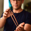 Wooden Hair Fork Handcrafted Matter Celtic Design Large Size