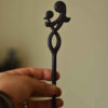 Wooden Hair Stick Handcrafted Matter Mother's Seal Design Large Size