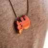 Carved Wood Pendant Handcrafted Artistic Coala