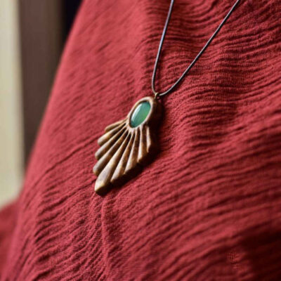 Wooden Necklace Handcrafted with Artistic Style Mesri