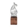 Ya Ali Valiollah Islamic Figurine with Wooden Base - Paisley Model