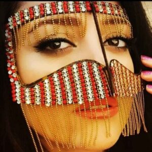 Jeweled Handmade Battoulah Niqab Model Rangi