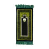 Islamic Prayer Rug Padded Velvet Sajadah with Kaaba Design for Muslim Kids