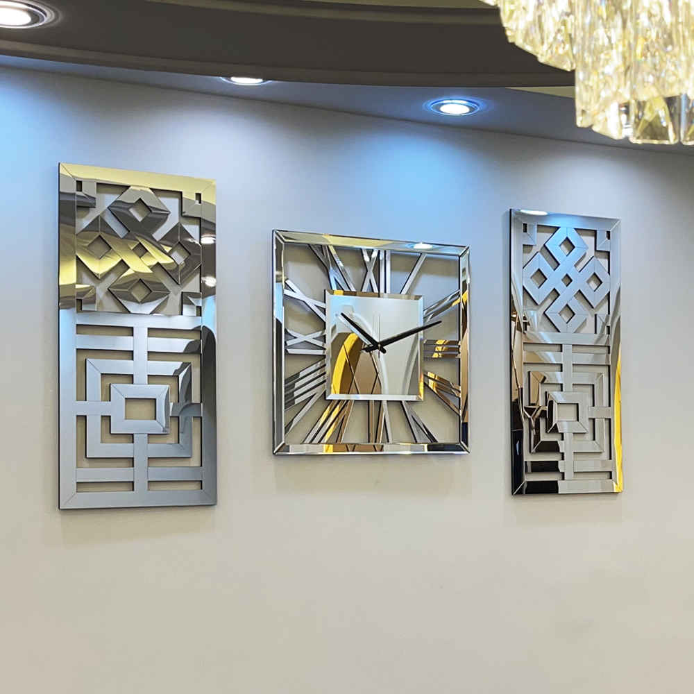 Modern 3-Piece Wall Clock Set Soheil - ShopiPersia