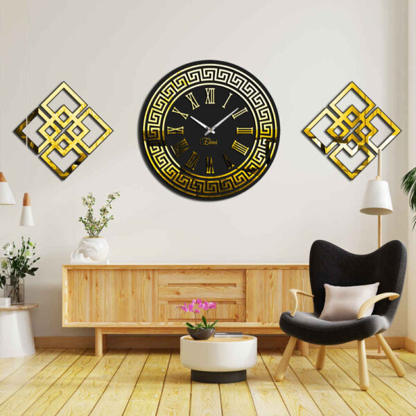 Modern 3-Piece Wall Clock Set Elahe