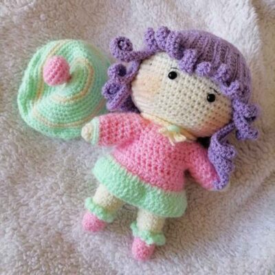 Amigurumi Handmade Crochet Stuffed Doll – Little Girl | Soft Plush Toy