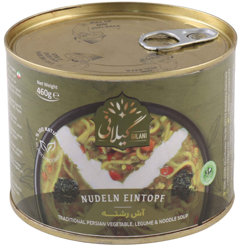 Aush Reshteh – Persian Noodle Soup with Herbs & Beans, Canned (Pack of 5)