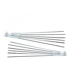 Set of 12 Thin & Twisted Steel Skewers for Liver 52 cm