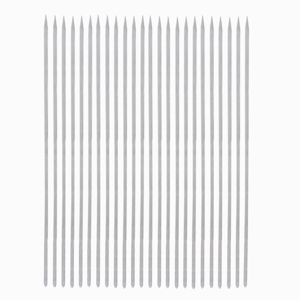 Set of Twenty-Four Premium Quality Steel Skewers (65 cm) for Chicken Kebab and Grilling