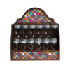 Wooden Spice Rack with 12 Jars - Persian Inspired Barsam