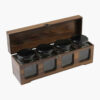 Wooden Spice Rack with 4 Jars - Persian Inspired Ramina