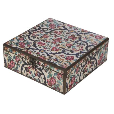 Handcrafted Wooden Jewelry Box with Persian-Inspired Pattern – Arnoosha