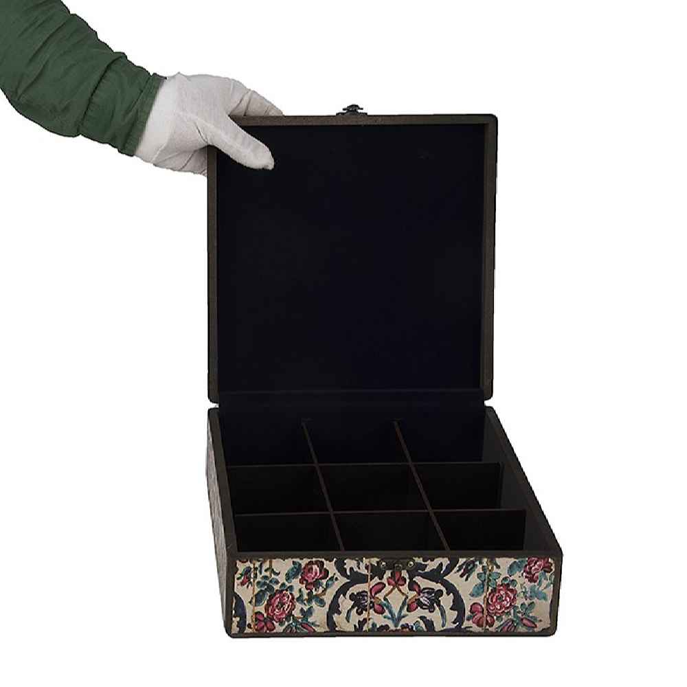 Handcrafted Wooden Jewelry Box with Persian-Inspired Pattern – Arnoosha