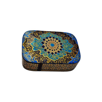 Handcrafted Wooden Jewelry Box with Persian-Inspired Pattern – Kesho