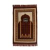 Islamic Prayer Rug Padded Velvet Sajadah with Kaaba for Muslims