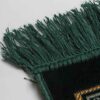 Islamic Prayer Rug Padded Velvet Sajadah with Green Mihrab Design for Muslims